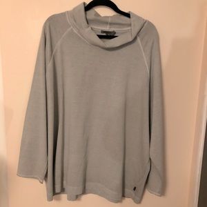 OSKA GREY FUNNEL NECK BOXY TURTLENECK TUNIC